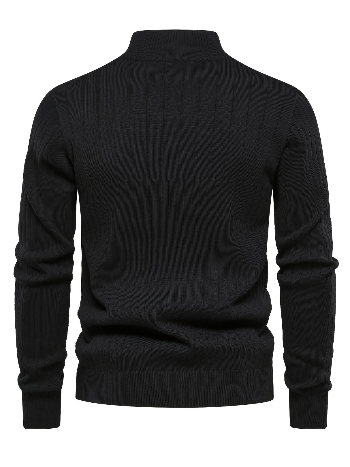 Men's Casual Cotton Warm Slightly Stretch Half Zipper Stand Collar Pullover Sweater For Men Fall Winter