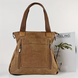 Large Capacity Canvas Tote Bag, Durable Lightweight Crossbody Bag, Casual Practical Commuter Bag