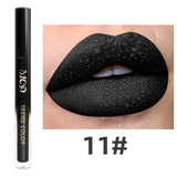 1pc, Non-Sticky Lasting Lip Glaze, Matte Lip Mud, High Pigment Liquid Lipsticks Lip Gloss, Ideal Mardi Gras Festival Party Makeup, With Black Green Blue White Glossy Pink Highlighter Rose Brown Purple Tones