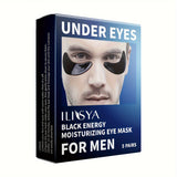 1 Box Black Energy Under Eye Mask, Collagen Eye Patches For Skin Moisturizing, Hydrating Eye Pad To Firm Eye Skin, Eye SPA Patch For Home Daily Use