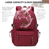 laptop backpack 15.6 inch anti theft travel backpacks for men and women large college bookbag work business daypack middle high school bag for girls boys teens students red