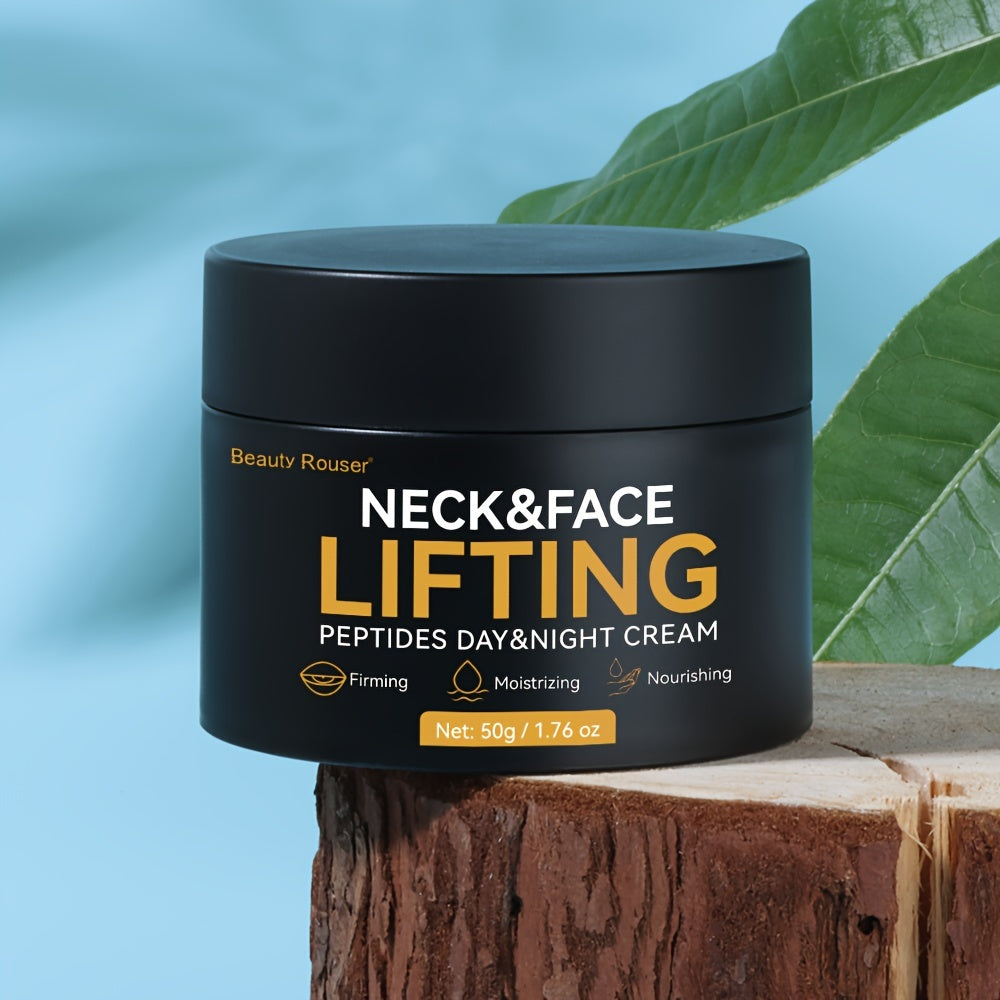 [Neck & Face Hydrating Cream] 50g Neck & Face Lifting Peptides Day & Night Cream - With Hyaluronic Acid, Vitamin E And Acetyl Hexapeptide-8 Peptides, Day & Night  Smooth skin - Firming And Lifting, Hydrating Face Cream (1.76o