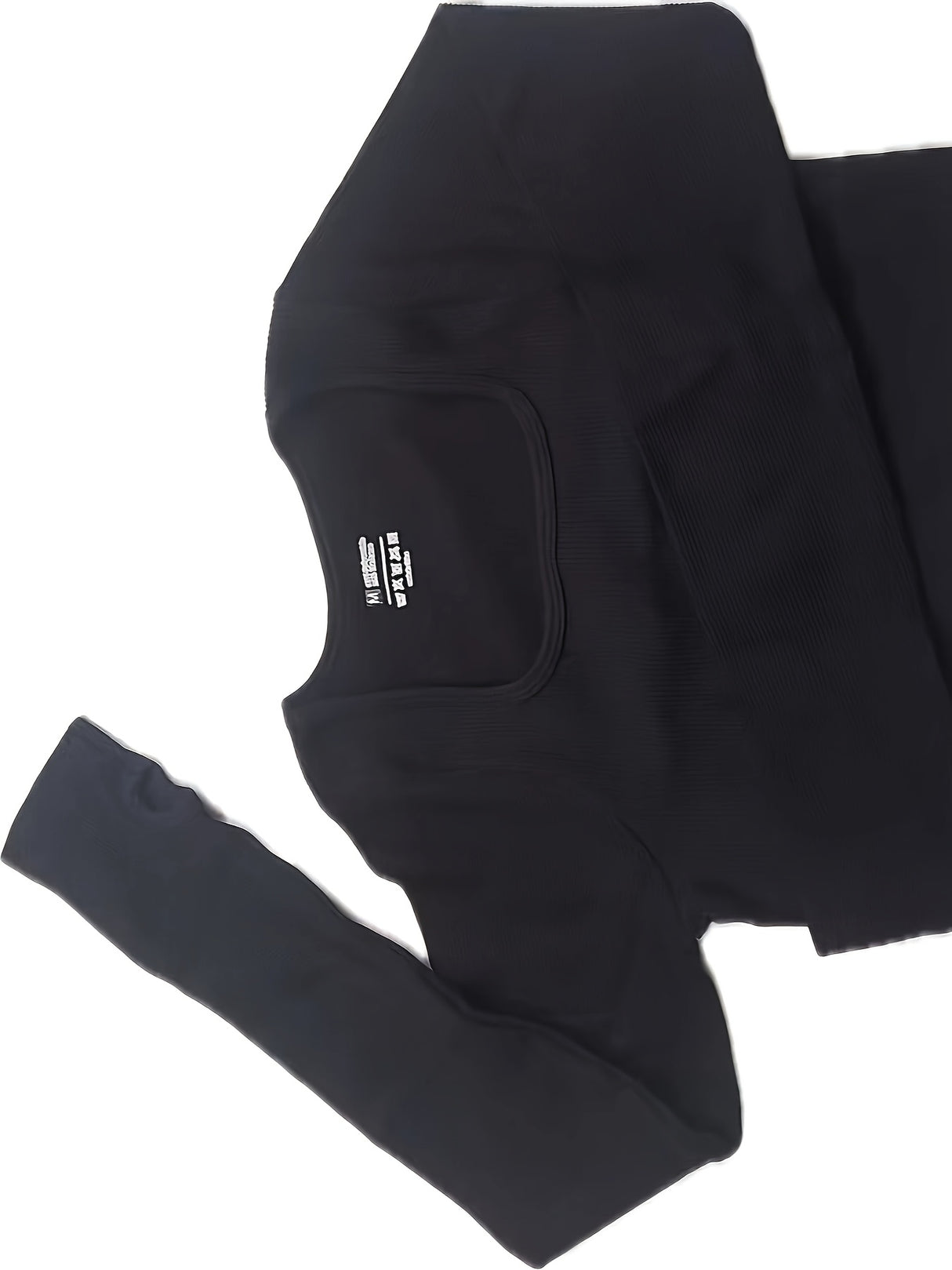 Women'S High-Intensity Yoga & Fitness Long Sleeve Crop Tops - Slimming, Stretchy, Four Seasons, Versatile Wear (2pcs Set), High-Waisted Design, Breathable Fabric, No Belt, Stretchy Fabric, Crop Top, Solid Color