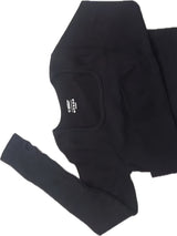 Women'S High-Intensity Yoga & Fitness Long Sleeve Crop Tops - Slimming, Stretchy, Four Seasons, Versatile Wear (2pcs Set), High-Waisted Design, Breathable Fabric, No Belt, Stretchy Fabric, Crop Top, Solid Color
