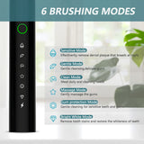 Electric Toothbrush With 6 Modes And A Smart Timer, Suitable For Both Men And Women, Rechargeable USB Electric Toothbrush, Whitening Oral Hygiene, 4/8 Replacement Heads, Sensitive Gums And Teeth Special Soft Toothbrush