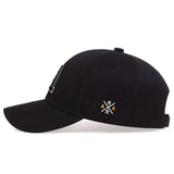 Solid Color Simple Casual Sports Hat - Letter A Embroidery Baseball Cap - Sunscreen Dad Hats