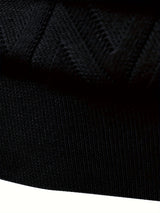 All Match Cotton Knitted Solid Sweater, Men's Casual Warm Slightly Stretch Crew Neck Pullover Sweater For Men Fall Winter