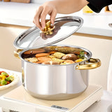 10 Pieces Stainless Steel Pot Set With Lid, Colorful Soup Pot Combination, 5-piece Pot Set And 5-piece Pot Lids , Cooking Pot, Soup Pot, Capped Pot Set, Boxed Pot Set, Cooking Pot Set, Kitchen Tools, Ideal Gift For Housewarmi