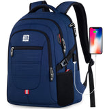 Laptop Backpack For Men Women, Business Travel Laptop Backpack With USB Charging Port, College Bag Daypack For Work, Business Computer Backpack Bag Fit 15.6 Inch Laptop
