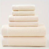 6-Piece Luxury Cotton Towel Set - Ultra-Absorbent, Quick-Drying, Super Soft, and Thickened for Bathroom Essentials - Complete Home Bathroom Supplies with 2 Washcloths, 2 Hand Towels, and 2 Bath Towels