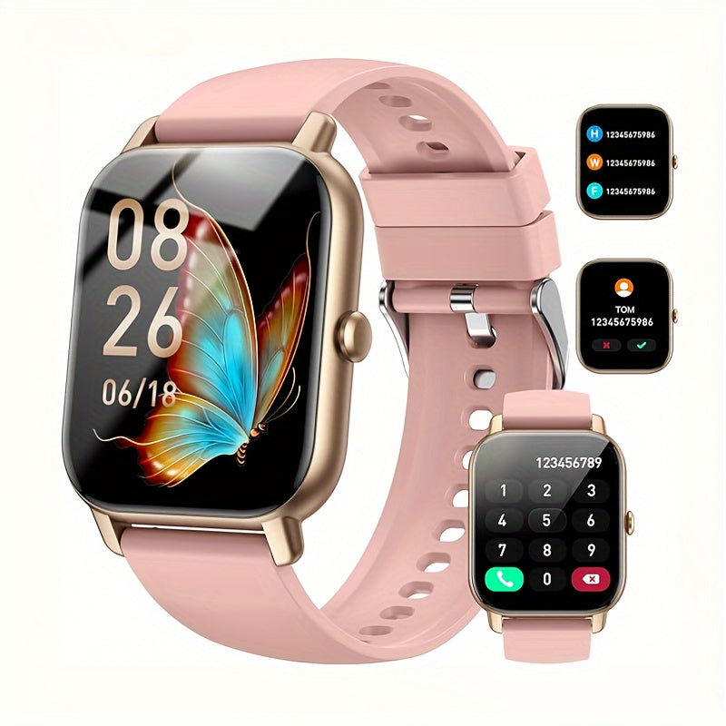 1.85" OLED Full-Touch Alloy Case Smart Watches For Man And Woman 110+ Sport Modes Fitness Watch With Sleep Monitor, Pedometer, Message/call Wireless Devices Wearable Tracker For IOS Android