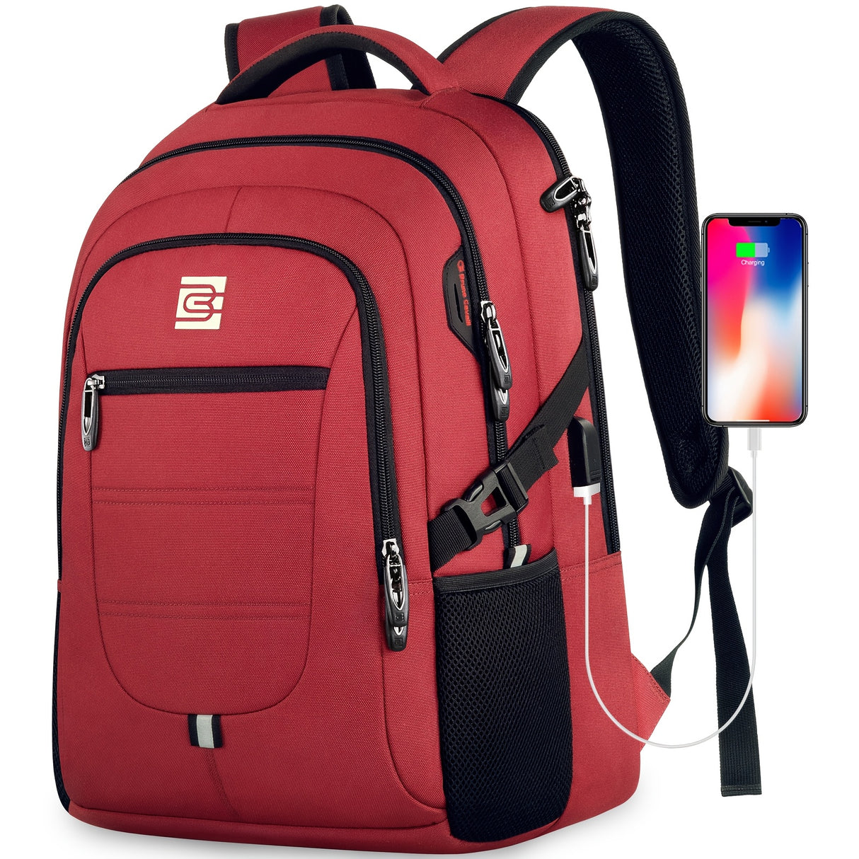 Laptop Backpack For Men Women, Business Travel Laptop Backpack With USB Charging Port, College Bag Daypack For Work, Business Computer Backpack Bag Fit 15.6 Inch Laptop