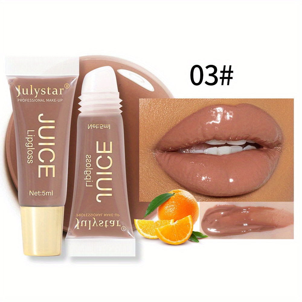 [Long-lasting Moisturizing Lip Oil Gloss] Beauty Natural Long-lasting Moisturizing Mirror Lip Oil Fruit Flavor Pouty Lip Moisturizing Water Gloss Lipstick