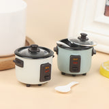 Play House Toy Simulation Mini Rice Cooker With Rice Spoon, Funny Model Room Decoration