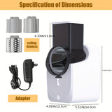 Electric Cheese Grater, Electric Slicer Shredder, Electric Vegetable Slicer Salad Maker, Fruit Cutter, Food Processor Spiralizer For Fruits Veggies With Multi Cone Blades, Stainless Steel, White