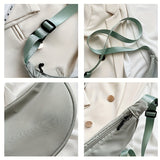 Casual Minimalist Solid Color Crossbody Bag, Zipper Crescent Shoulder Bag For Women, Daily Use Bag