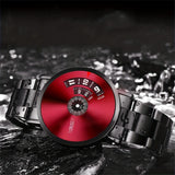 Stylish Luminous Men's Watch - High-Tech Trendy Wrist Watches for Men with Classic Red Western Style, Handsome High-End Design, and Versatile Fashion Sense