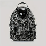 Personality Cobra Shape Backpack Funny Weird Punk Backpack American Street School Bag Men's And Women's Fashion Unique Specialty-shaped Biker Backpack Alien Vs. Predator Street Punk Unisex Backpack