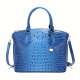 Fashion-Forward Crocodile Pattern Tote Bag - Double Handle Work Purse with Secure Zipper Closure - Perfect for Stylish, Professional Women - A Trendy Daily Accessory