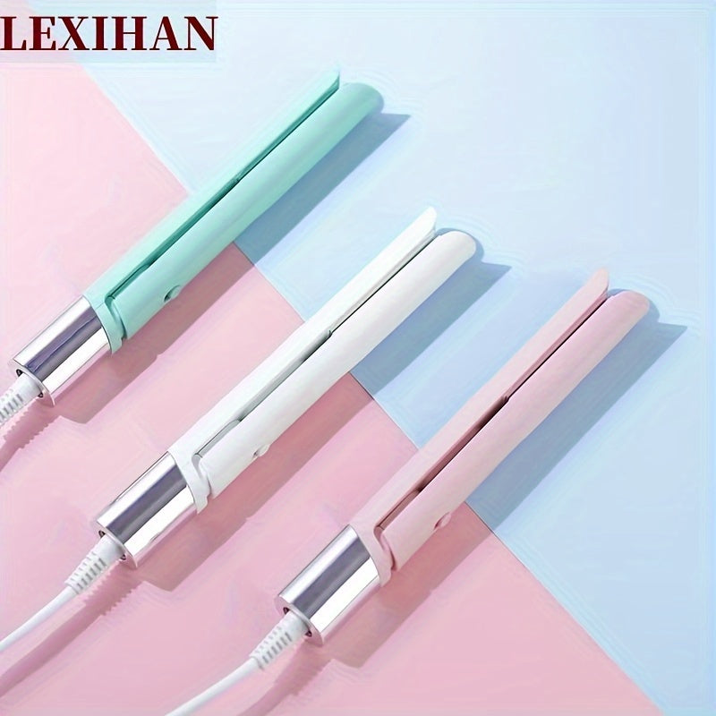 Mini 2 In 1 Hair Straightener Tourmaline Ceramic Straight Plate Clip Smart Constant Temperature Portable Curling Iron For Straightening And Slightly Curling Hair