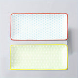 2 Pcs Ceramic Dinner Plate, 9.8" Rectangular Plates, For Dessert, Appetizers, Sushi, Wings, Dumplings, Fruit, Microwave Oven Dishwasher Safe, For Thanksgiving, Halloween, Christmas, Birthday Party, Wedding And Other Activitie