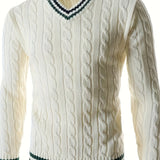 Plus Size Cozy Cable Knit Sweater for Men - Versatile Seasonal Wear for Spring, Fall, Winter - Fashionable K-pop Inspired Mens Clothing