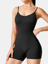 [Sexy Backless Romper Shorts] Sexy Backless Jeni Scrunch Butt Romper Shorts - Form Fitting Bodysuits For Women Body Shaper Workout Jumpsuits
