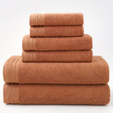 6-Piece Luxury Cotton Towel Set - Ultra-Absorbent, Quick-Drying, Super Soft, and Thickened for Bathroom Essentials - Complete Home Bathroom Supplies with 2 Washcloths, 2 Hand Towels, and 2 Bath Towels
