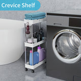 1pc 3/4 Layers Rolling Storage Cart - Spacious and Adjustable Storage Capacity, Versatile and Convenient, Easy-to-Move and Portable, Compact and Space-Saving Design - Ideal for Organizing Bathroom Essentials, Perfect for Stor