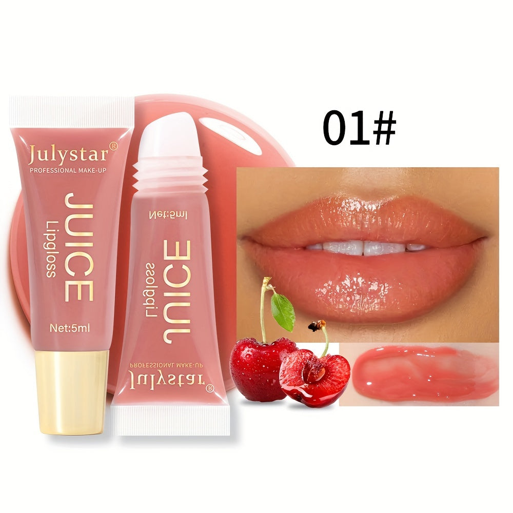 [Long-lasting Moisturizing Lip Oil Gloss] Beauty Natural Long-lasting Moisturizing Mirror Lip Oil Fruit Flavor Pouty Lip Moisturizing Water Gloss Lipstick