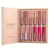 12 Colors Lip Gloss Set Liquid Lip Gloss Makeup Cosmetic Liquid Lipstick Smudge Proof Waterproof Lip Tint Set Mother's Day Gift