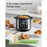 COMFEE 16 in 1 Electric Pressure Cooker Instant Multi Cooker Olla de Presion Non-Stick Pot Yogurt Maker Rice Cooker Slow Cooker Saut Steamer 8 Quarts Stainless Steel