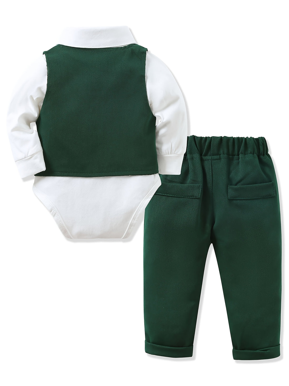 Baby Boy Clothes Suit 0-24 Months Infant Gentleman Outfits Formal Dress Shirt+Bowtie+Vest+Pants Set Baby Wedding Suits