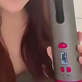 Automatic Cordless Hair Curler, Portable USB Rechargeable Curling Iron, LCD Display, Suitable For Travel And Quick Styling