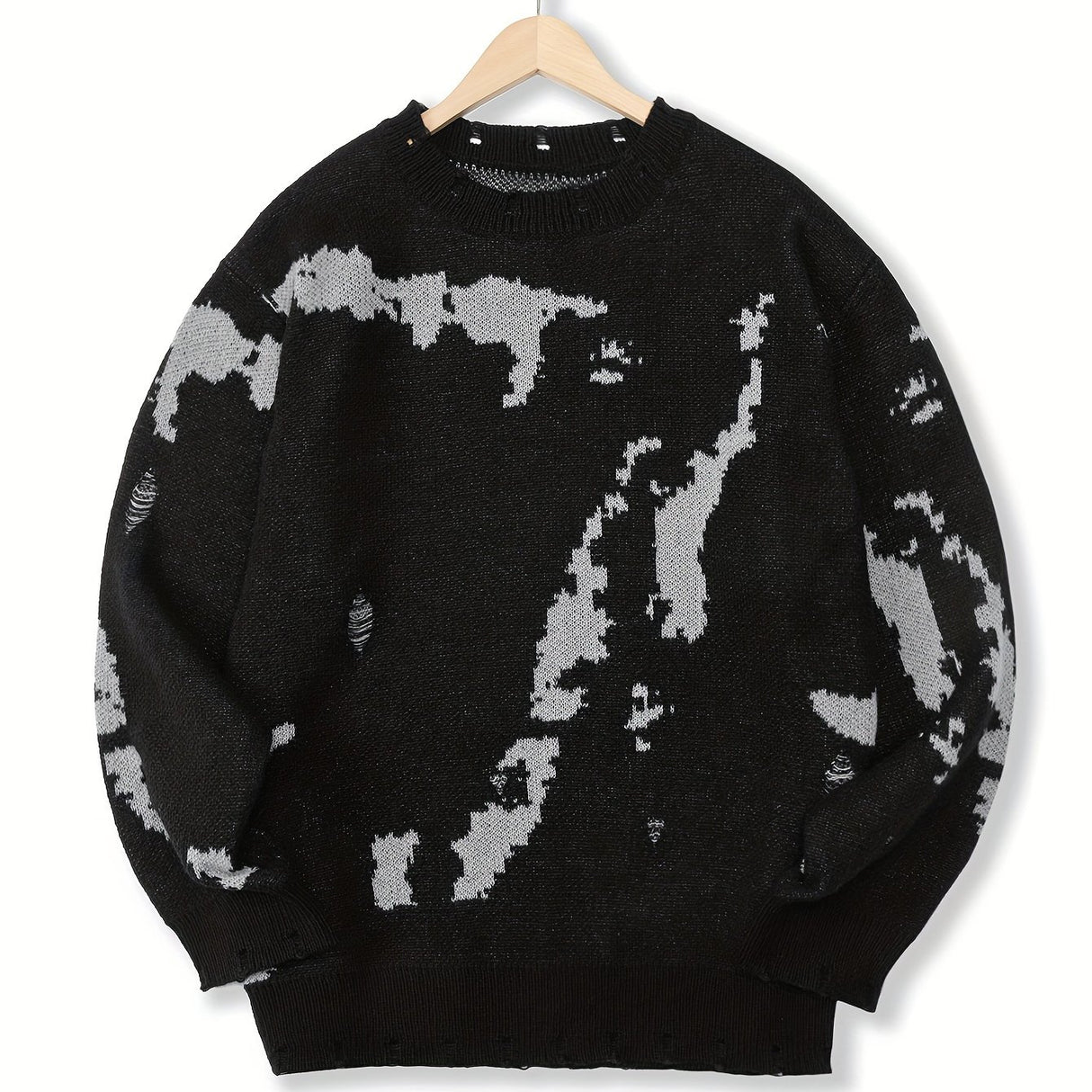 All Match Knitted Sweater, Men's Casual Warm Slightly Stretch Crew Neck Pullover Sweater For Men Fall Winter