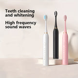 60-Day Long-Lasting 4-Hour Fast Charge Electric Toothbrush for Women and Girls, 8 Brush Heads, 42,000 VPM Whitening, 2 Min Smart Timer, 6 Cleaning Modes