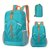 25L Foldable Outdoor Sports Backpack, Waterproof Mountaineering Hiking Travel Daypack, Color Contrast School Bag