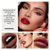 VERONNI 12pc Lip Glaze Collection - Smudge-proof Matte Lipstick Set with Non-transfer Formula - Diverse Multicolor Glosses for All-day Wear - Ultimate Makeup Kit & Festive Gift for Her