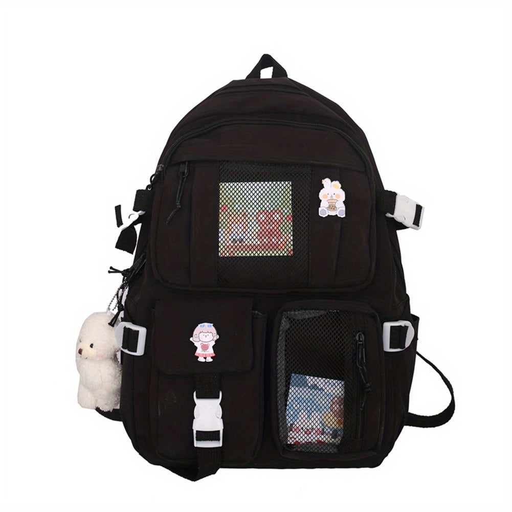 Women's Travel Backpack Women's Multi-Pocket Waterproof College School Bag Transparent Bag Large Capacity Laptop Backpack Reinforcement