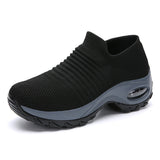 Lightweight Mesh Air Cushion Sole Chunky Sneakers - Women's Low Top Running Shoes Footwear