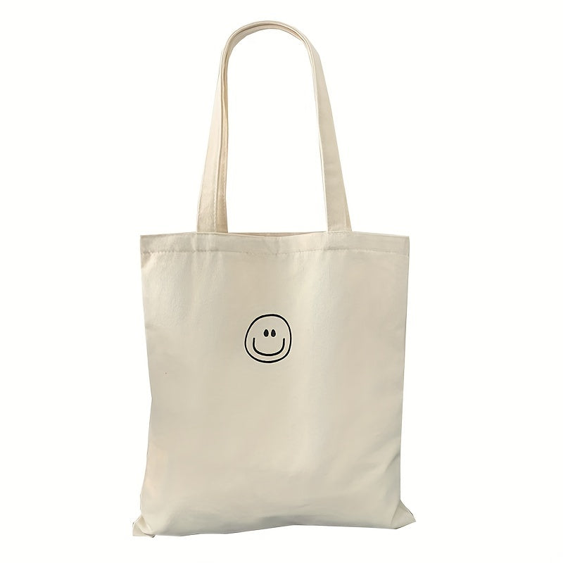 Large Capacity Canvas Tote Bag - Perfect For School, Office, Travel, And Beach