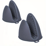 2 Pack Silicone Oven Mitts Pot Holders Sets for Kitchen Heat Resistant Small Kitchen Mittens Rubber Air Fryer Mitts Mini Pot Pinch Grip for Cooking & Baking