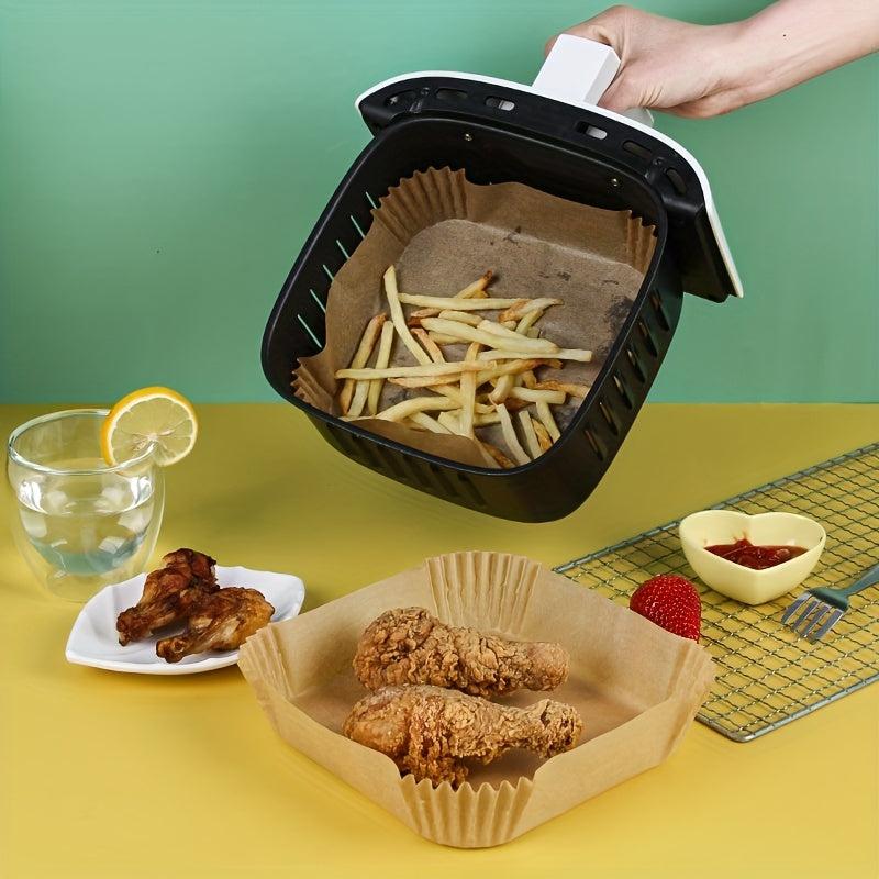 100pcs Durable and Versatile Air Fryer Liners - Perfect for Baking, Roasting, and Frying - Resistant to High Temperatures, Oil, and Water - Thickened for Long-Lasting Use