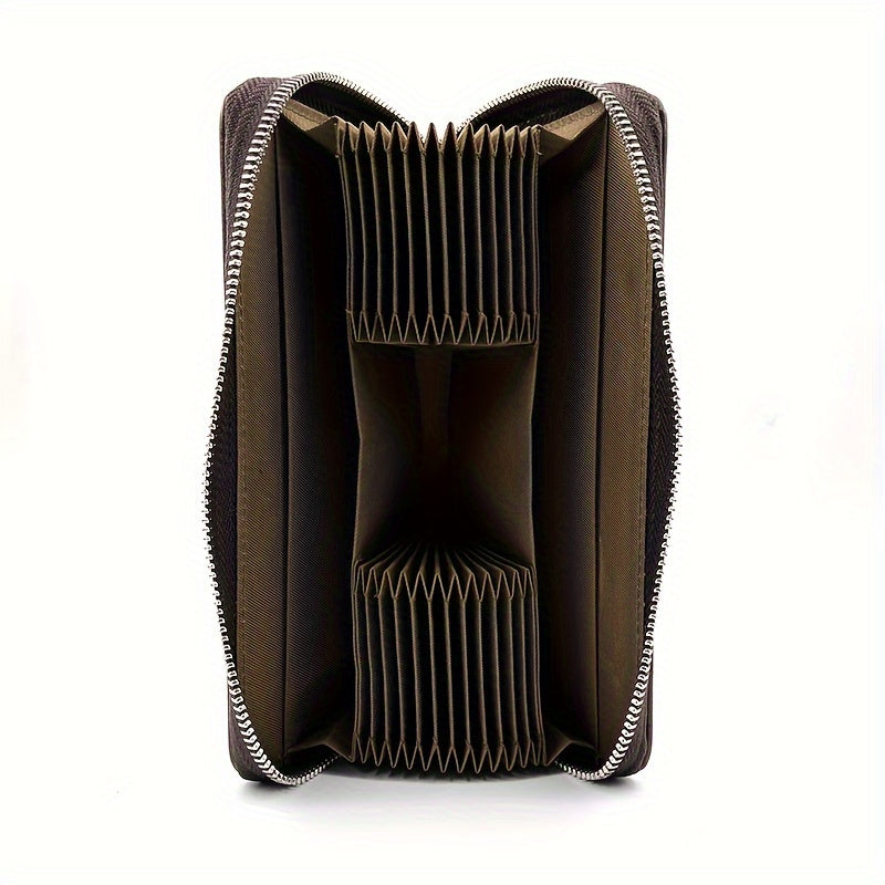 Men's Genuine Leather Handbag With Slots For Cards, Portable Lightweight Clutch Bag For Daily Commute & Going Out