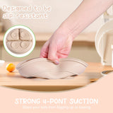 TYRY.HU 3pcs Baby Feeding Set Made of 100% Silicone, Featuring a Divided Suction Plate, Ideal for Baby-Led Weaning, Including Plates And Utensils, Suitable for Outdoor Dining, Camping, And As Gifts for Christmas, Halloween, A