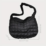 Large Capacity Quilted Tote Bag, Fashion Padded Shoulder Bag, Women's Cute Handbag, Crossbody Bag & Hobo Purse