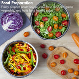 Mixing Bowls With Airtight Lids Set, 27PCS Stainless Steel Khaki Bowls With Grater Attachments, Non-Slip Bottoms & Kitchen Gadgets Set, Size 0.7, 4.5, 3.6, 2.7, 2.1, 1.7, 1.1QT, Great For Mixing & Serving