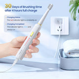 Sleek Cordless Water Flosser & Electric Toothbrush Combo - 11.83oz Large Water Tank, USB Rechargeable, Includes 8 Dental Tips & 7 Brush Replacements, Ergonomic Black Design for Easy Oral Care at Home or Travel, Home Dental Fl