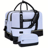 Simple Large-capcity Travel Bag Sets, Lightweight Luggage Zipper Handbag, Portable Overnight Bag With Detachable Strap Unisex Bag For Daily Use
