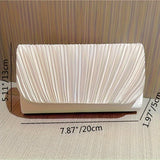 Striped Polyester Evening Clutch Bag with Removable Strap - Elegant Party Accessory for Women with Buckle Closure and Nylon Lining - Versatile Fashion Handbag for Formal Wear